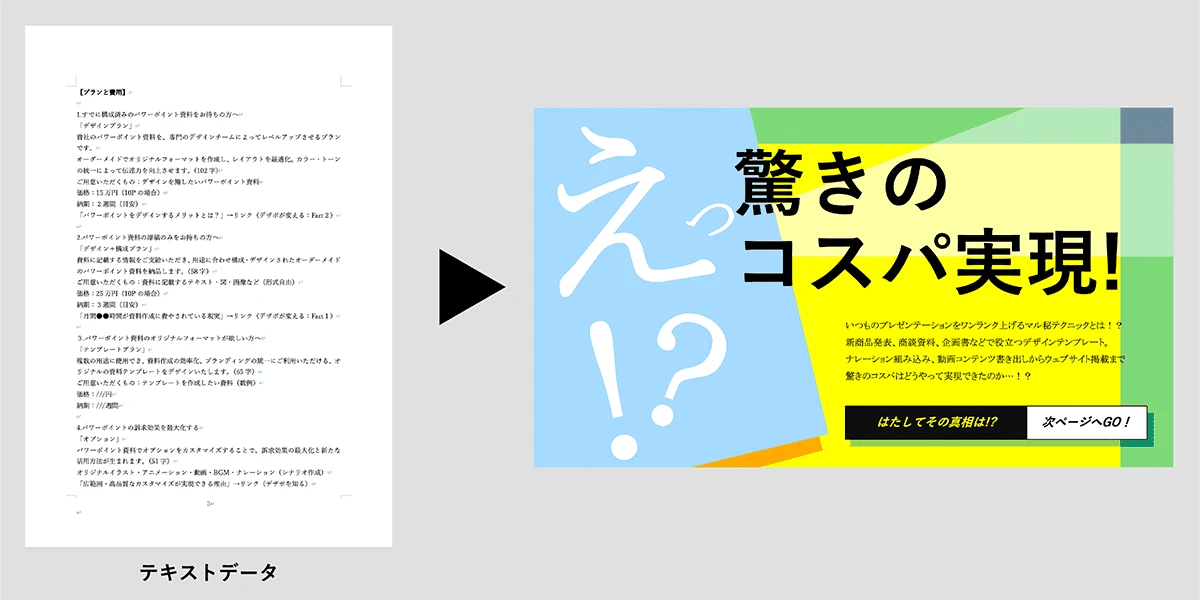 構成＆デザインプランビフォーアフター