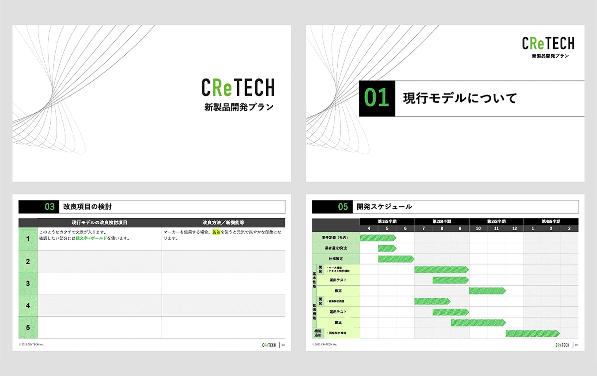 テンプレートプランビフォーアフター